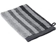 LASA Home Waschlappen, 16 x 21, Collection Pure Stripes, Baumwolle, Grau, 16 x 21 x 1 cm