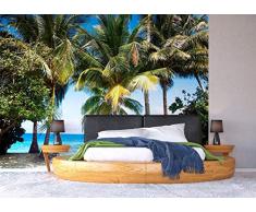 AG Design FTxxl 0110 Palmen, Papier Fototapete - 360x255 cm - 4 teile, Papier, multicolor, 0,1 x 360 x 255 cm