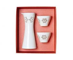 Yamako 80158 Japanische Sake-Becher und Dekanter, 3 Stück
