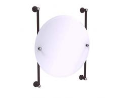 Allied Brass Carolina Crystal Collection Round Frameless Rail Mounted Mirror Wandspiegel, Antique Bronze