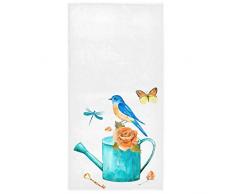 Wamika Frühlingsblumen Vögel Handtücher Sommer Schmetterling Libelle Gesichtshandtuch weich Dünn Gästetuch tragbar Küche Geschirrtücher Geschirrtücher Geschirrtücher Baddekoration Hauseinweihungsgeschenke 40,6 x 76,2 cm