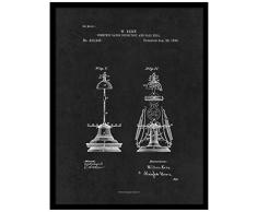 Spot Farbe Art patent150032bk-2229bk 1890 Barber kombiniert Rasierer Depository und Call Bell, 55,9 x 73,7 cm