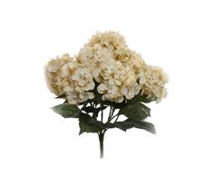 Larksilk Kunstpflanze Hortensien mit 7 Moppköpfen, 56 cm beige