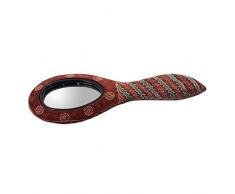 NOVICA verziert Hand Spiegel, Festliche Reflection-Parent (250566-p) Panji, braun