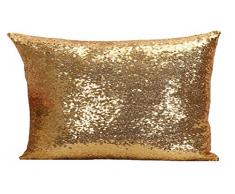 multi-size Glitzer Pailletten Kissen gefüllt Cover livebycare Satin Sparkling Überwurf Kissen Fall Kissenbezug Muster Reißverschluss pillowslip Kissenbezüge für Home Sofa Couch Betten Stuhl Sitz Zurück, Satin, gold, 12*20NO INSERT