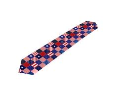 Doppelseitig Vierte von Juli Amerikanische Flagge Independence Memorial Day Patriotische Freiheit Polyester Tischläufer & Bettläufer 33 cm W x 177,8 cm L/33 cm W x 228,6 cm L Party Hotel Esstisch Top Dekoration, Polyester, Multi7, 13 x 70