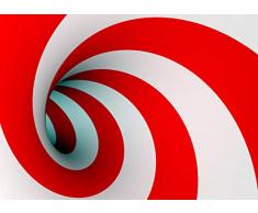 AG Design FTM 0807 Rote Spirale, Papier Fototapete - 160x115 cm - 1 Teil, Papier, multicolor, 0,1 x 160 x 115 cm