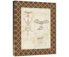 Global Galerie Daphne/Fancy Korkenzieher I Bordüre Giclée-Gespannte Leinwand Artwork, 55,9 x 71,1 cm