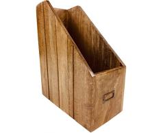 Geko Zeitschriftensammler aus massivem Holz, Braun, groß, Einheitsgröße