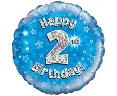 Blau Alter 2 Runde Folienballon (nicht aufgeblasenen)