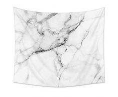 HAOCOO Mandala Bohemian Tapisserie Wandbehang Tapisserie Indian Hippie Wand Dekor Decke Boho Tagesdecke für Schlafzimmer Wohnzimmer Wohnheim Zubehör 60 x 80 Inch Weißer Marmor