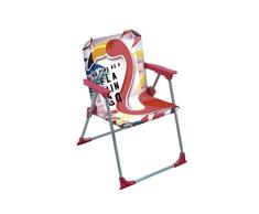 zaska ZK50317 Klappstuhl, Metall und Stoff, Modell Flamingo, Mehrfarbig, 53 x 32 x 38 cm