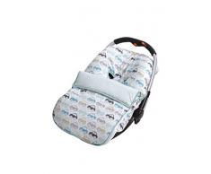 Petit Lazzari Fußsack Baby für Autos Group 0 Weiß/Grün Wasser einzigen