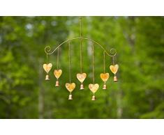 Ancient Graffiti Flamed Hearts Windspiel, Mehrfarbig