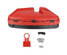 Trimmer-Klingenschutz, 26 mm, langlebig, roter Rasentrimmer, Klingenschutz, Schutzabdeckung, Bürstenschneider, Zubehör mit Schrauben für CG520 140 GX35