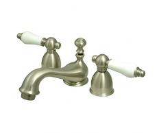 Elements of Design es3958pl Chicago Spültischmischbatterie 10,2 cm zu 20,3 cm Mini breitgefächert WC Wasserhahn mit Messing Pop-Up, 4-1/5,1 cm Satin Nickel