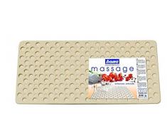 Bama Duschmatte, rutschfest, rechteckig, aus Gummi, 74 x 36 cm, Blau