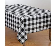 SARO LIFESTYLE Bettläufer aus Baumwolle und Polyester-Mischgewebe, kariert 70 x 104 schwarz