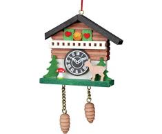 Alexander Taron Importer 10-0827 Christliches Ulbricht, Kuckucksuhr mit Hirsch, 7,6 x 5,1 x 2,5 cm, Braun