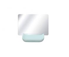Kleine Wolke Textilgesellschaft Kosmetikspiegel Tray Mirror Opal, Maße ca. 12 x 17,3 cm, Glas/Polyresin