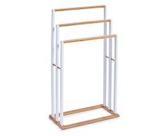 Zeller 18635 Handtuchständer, Bamboo/MDF, weiß, ca. 48 x 24 x 82 cm