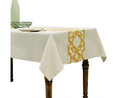 HWY 50 Küchenset mit Stickereien, Tischdecken, Kissenbezügen, 45,7 x 45,7 cm, Tischsets 33 x 45,7 cm Large Yellow Tablecloth 60 X 84 Inch