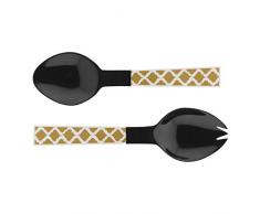 Cala Living Set Besteck, Holz und Silikon, Senf, 30 x 10 x 5 cm