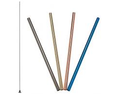 Lurch 240991 Edelstahl Trinkhalme gerade, 21,5 cm Länge, 4 er Set mit Reinigungsbürste, 18/8