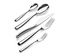melianda MA-18900 Besteck Set “Elegance”-30-teilig, Edelstahl 18/10 Hochglanzpolierung, Silber