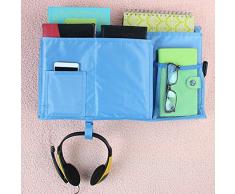 HYNKAM Mehrzweck-Organizer zum Aufhängen am Nachttisch, für Schlafzimmer, Kabinenbetten, Pink blau