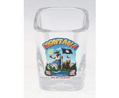 Montana State Montage Quadratisch Schnapsglas