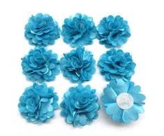 PepperLonely Spitzenblumen, Pfingstrose, 5 cm, 10 Stück 4#. Blue