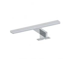 Tiger LED Badezimmerleuchte Aurel, Lampe zur Montage auf Spiegel oder Spiegelschrank, Metall, Chrom, 30 cm, 6100K (Tageslichtweiß), IP 44