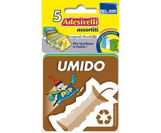 Parodi & Parodi Set mit 5 8 x 8 cm zur einfachen Müllsammlung für den Hausgebrauch/Büro, Set mit 5 Aufklebern für Mülltrennung Art. 458, Keine