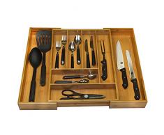 Home Basics bh01853 erweiterbar Besteckkasten, Natur, XL