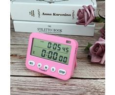 Yolemee Küchenuhr mit Stoppuhr und Echtzeit geeignet für Zuhause, Büro, Schule, Krankenhaus und leiser Umstand Rose