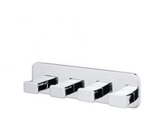 Bisk Tore Hakenleiste, 4 Haken, Zink, Chrom