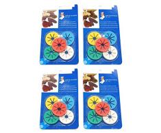 Cooplay Mini-Socken-Clip, für Strümpfe, Ringschlösser, Wäschesortierer, Aufbewahrungsbox, weiches Gummi, mit 5 White, Red, Yellow, Blue, Green