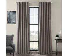 Half Price Drapes BOCH-134308-84 Verdunkelungsvorhang Rustikales Landhaus; Shabby Chic 50 X 84 Neutrales Grau