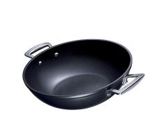 Le Creuset Aluminium-Antihaft Wok, Ø 28 cm, PFOA-frei, Für alle Herdarten inkl. Induktion geeignet, Anthrazit/Silber