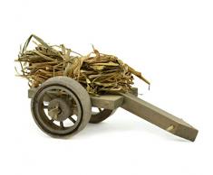 Touch of Nature 54018 (Toudl) The Garden Collection Holzwagen mit Strohhalm, 11,4 cm, 1 Stück