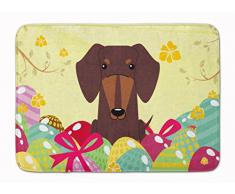 Carolines Treasures Fußmatte, Ostereier, Dackel, Schokolade, maschinenwaschbar, Memory-Schaumstoff, Mehrfarbig