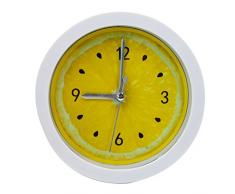 Sun Kea Kreative Runde Obstwecker ohne Ticken Schreibtisch Nachttisch Reise Uhr Home Decor Casual One Size gelb