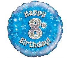 Blau Alter 8 Runde Folienballon (nicht aufgeblasenen)