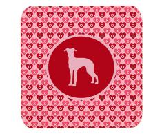 Caroline s Treasures sdk1102-a-fc Italienisches Windspiel Valentine Herzen Schaumstoff Untersetzer (4 Stück), 8,9 cm H x 8,9 cm W, multicolor