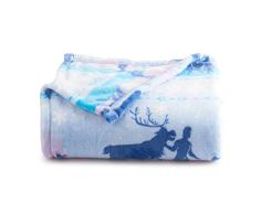 BIG The One Übergroßer Plüsch-Überwurf, 152 x 183 cm, superweich und gemütlich, Micro-Fleece-Decke für Couch oder Schlafzimmer Frozen Scenic