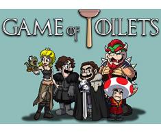 Game of Toiletten Funny Video Game und TV Show Parodie – Rechteck Kühlschrank Magnet