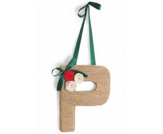 Villa d‘Este Home Tivoli Word Türhaken aus Seil, Braun, 27 x 5 x 27 cm