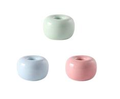 VNDEFUL 3 Stück Mini Keramik Zahnbürstenhalter Ständer Kleine Aufbewahrung Organizer für Badezimmer Schminktisch Arbeitsplatten