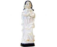 Bitopbi Madonna & Kind Religiöse Porzellanskulptur 25,4 cm Keramik Tischfigur weiß 2